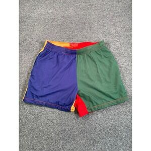 Nice Laundry Mens Colorblock Mesh Lounge Shorts Multicolor Purple Green Red Med